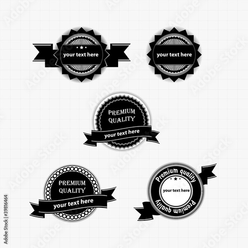 Collection of vintage labels and stamps vector