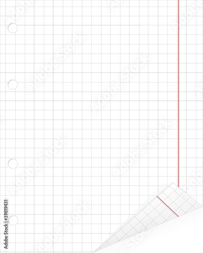 Sheet from a notebook