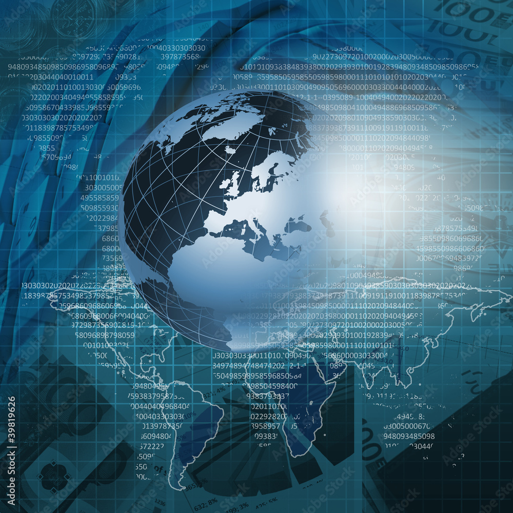 Global financial color charts and graphs Global financial color charts and graphs