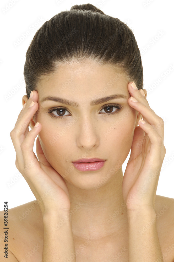 young woman with healthy skin on a face