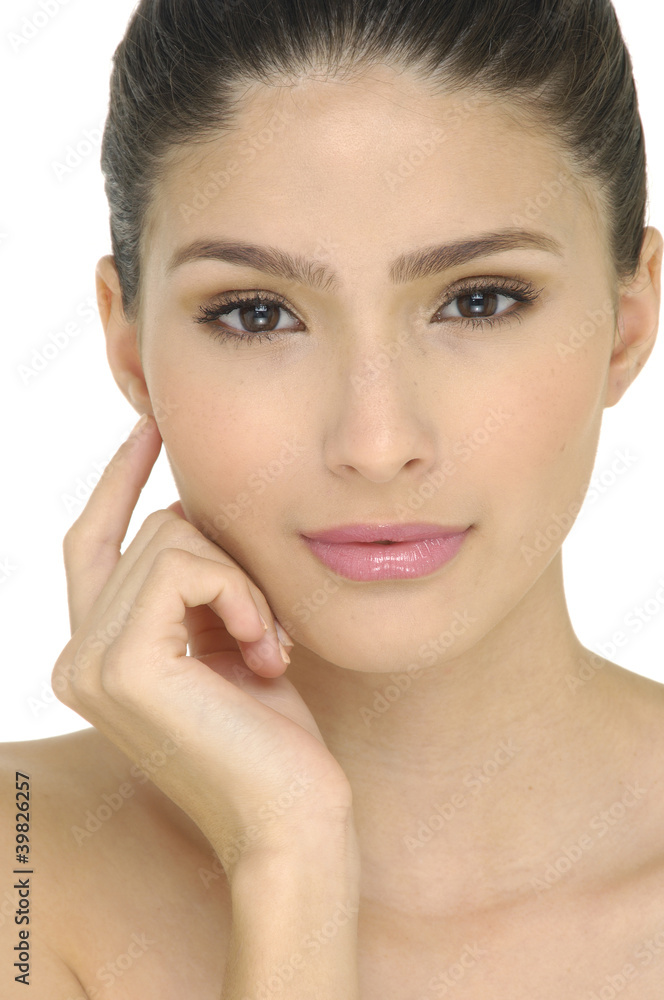 Isolated portrait of a natural beauty Isolated portrait of a natural beauty