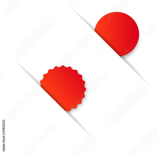 Encoche avec vignette rouge