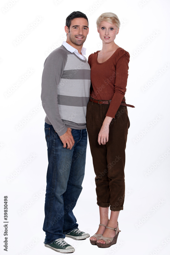 Full length portrait of a couple Full length portrait of a couple