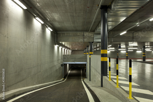 Fotografie new underground parking, tunnel