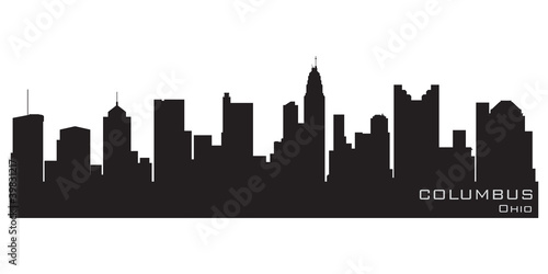 Columbus, Ohio skyline. Detailed vector silhouette photo