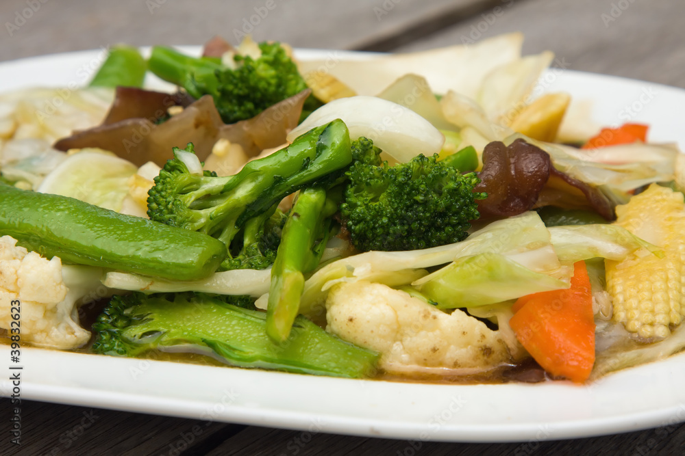 Broccoli salad with carrot and mushrooms Broccoli salad with carrot and mushrooms