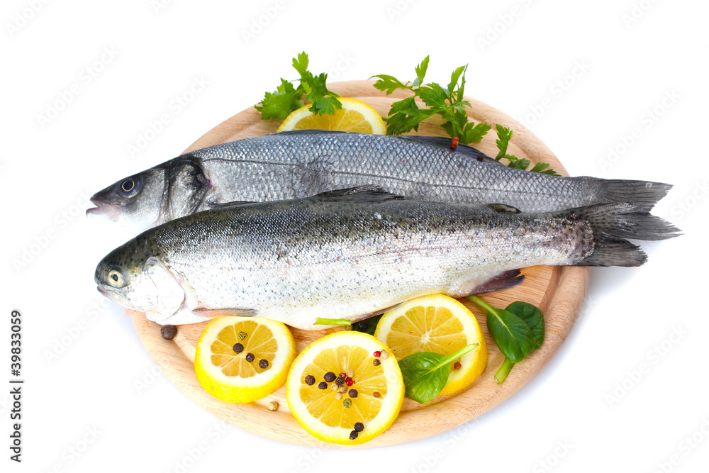 Fresh fishes with lemon, parsley and spice Fresh fishes with lemon, parsley and spice