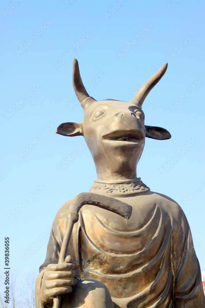bronze sculpture in the blue sky bronze sculpture in the blue sky