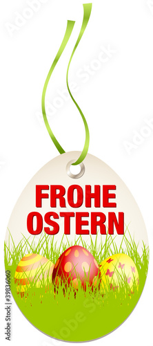 Hangtag Frohe Ostern Ostereier