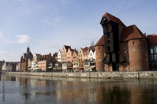 Medieval crane Zuraw in Gdansk, Poland