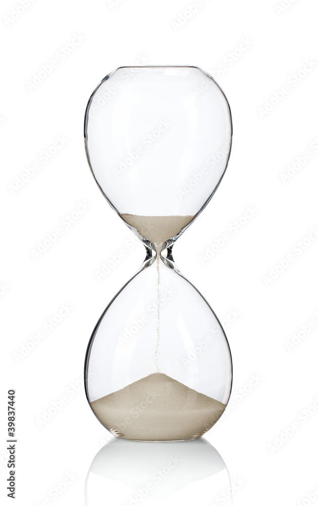 Hourglass, sandglass isolated on white background Hourglass, sandglass isolated on white background