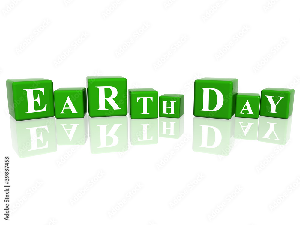 Earth Day in 3d cubes Earth Day in 3d cubes
