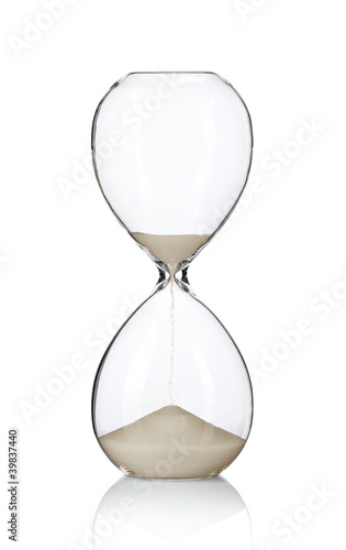 Hourglass, sandglass isolated on white background