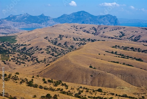 red hills landscape