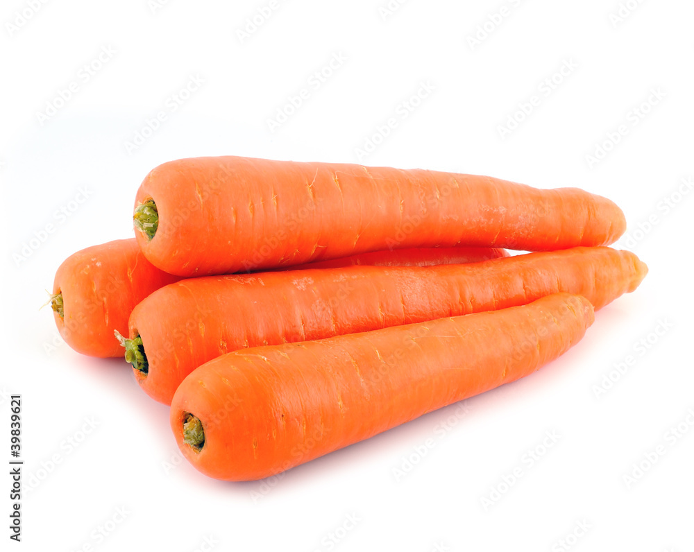 fresh carrots isolated on white background fresh carrots isolated on white background