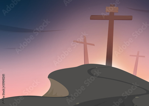 Crosses on Golgotha