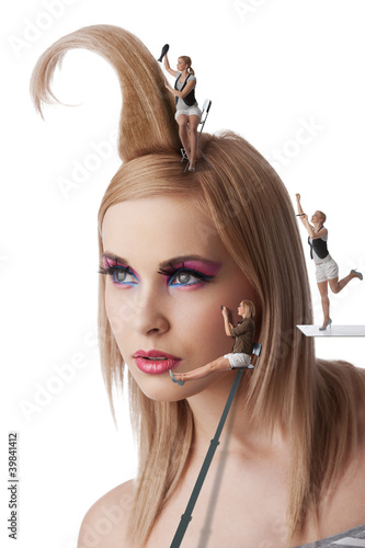 little make up artist at work