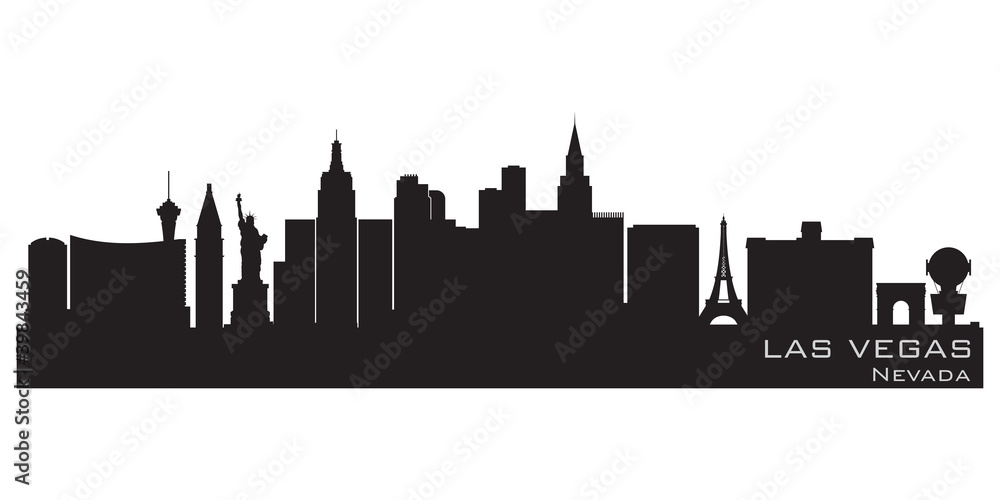 Las Vegas, Nevada skyline. Detailed vector silhouette