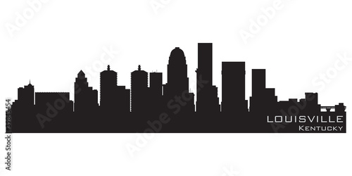 Louisville, Kentucky skyline. Detailed vector silhouette photo