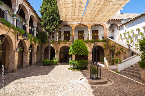 Fotografie Amazing arcades courtyard in Cordoba, Spain