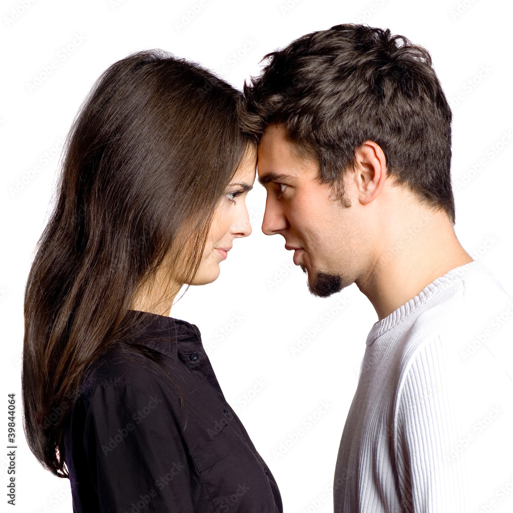 Portrait of young couple, isolated Portrait of young couple, isolated