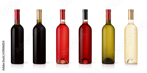 Set of wine bottles