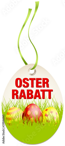Hangtag Osterrabatt Ostereier