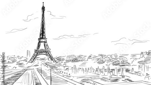 Eiffel Tower, Paris illustration photo