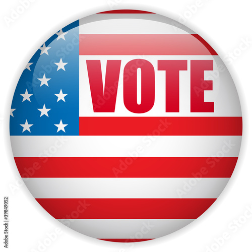 United States Election Vote Button.
