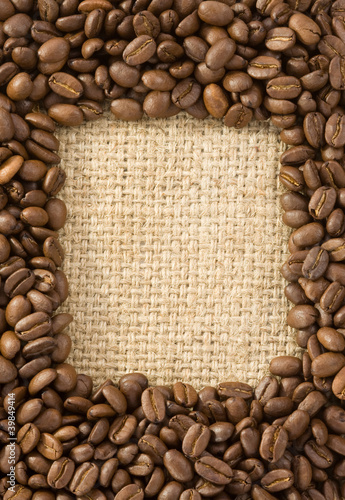 coffee beans on sack