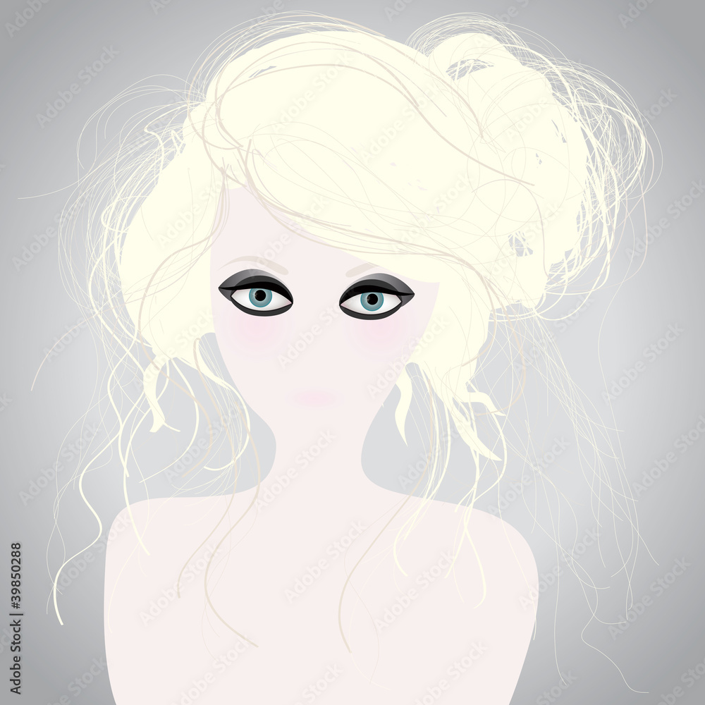 Blonde naughty woman / Fashion face Blonde naughty woman / Fashion face