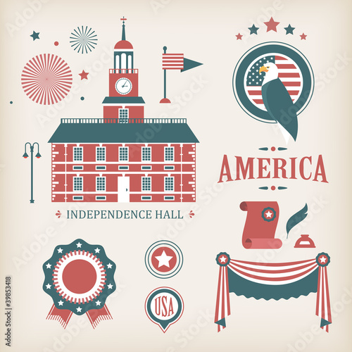 USA vector icons