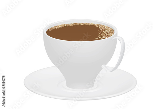cup of coffee over white vector illustration