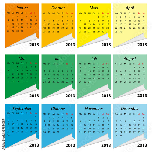 Kalender 2013, deutsch