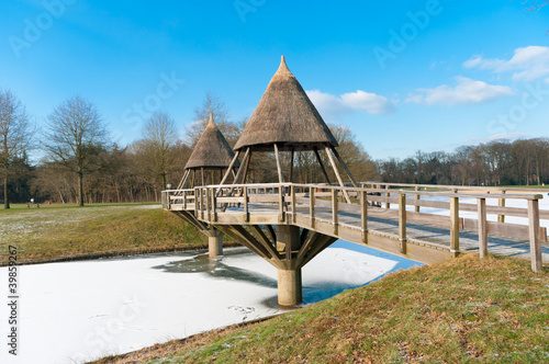 footbridge in winter