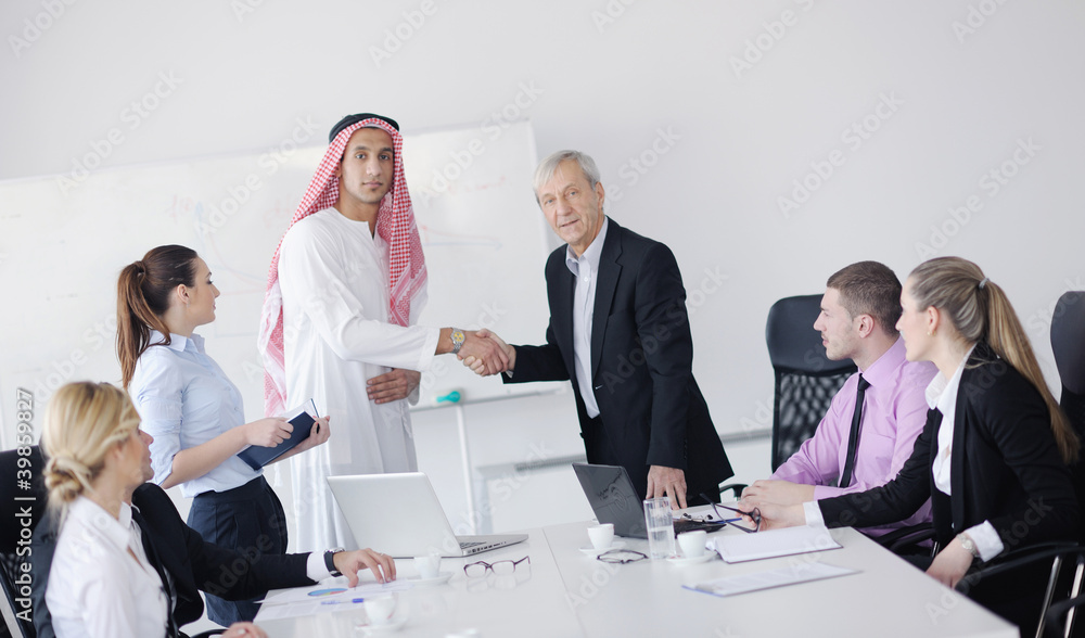 Fototapeta premium Arabic business man at meeting