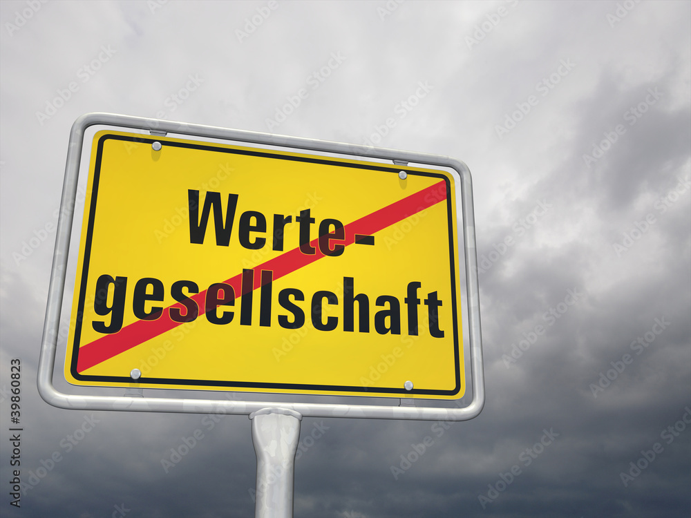 Obraz premium Das Ende der Wertegesellschaft