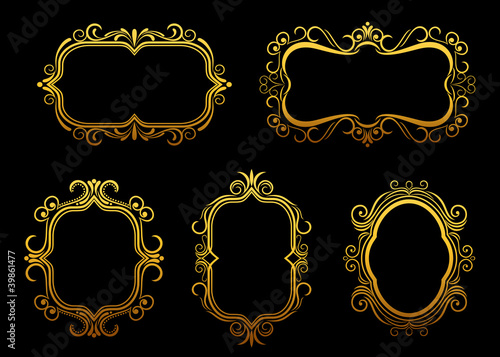 Golden frames set