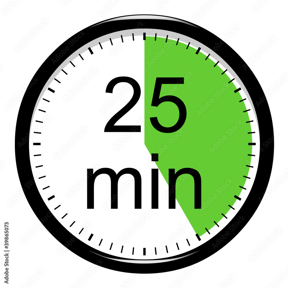 Minuterie - 25 minutes Stock Illustration | Adobe Stock