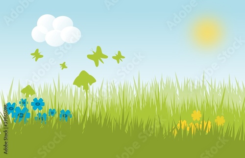 Frühlingsgrafik - Natur