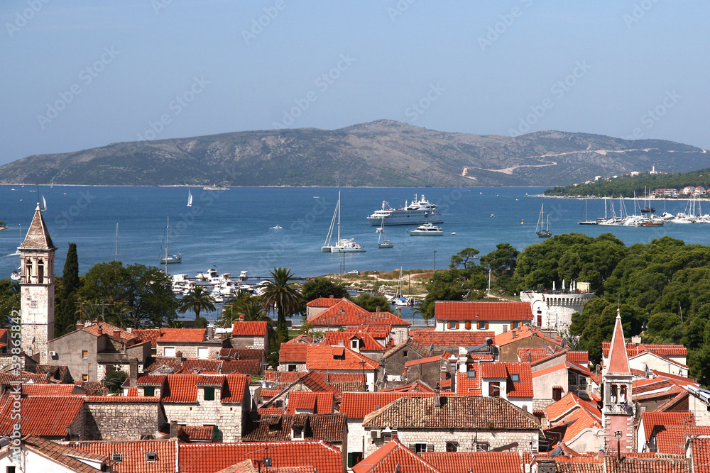 Panorama of Trogir in Croatia