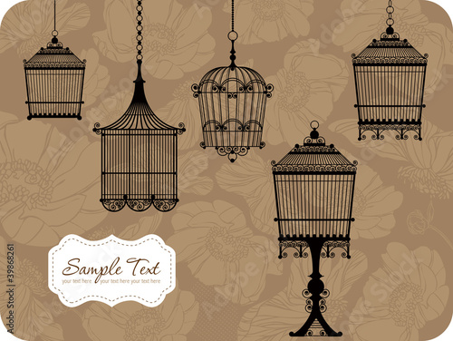 Vintage bird cages