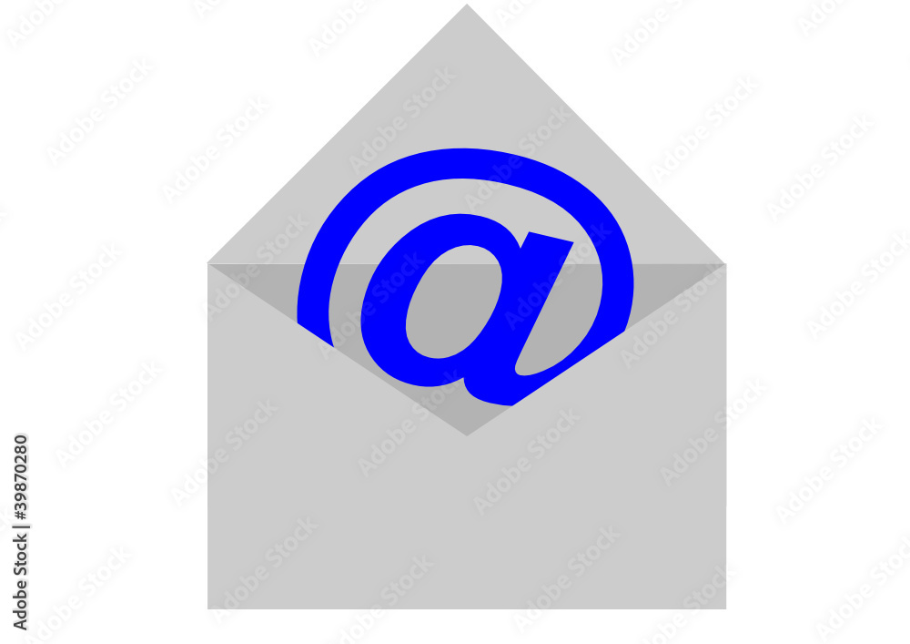 Brief mit Mailzeichen Brief mit Mailzeichen
