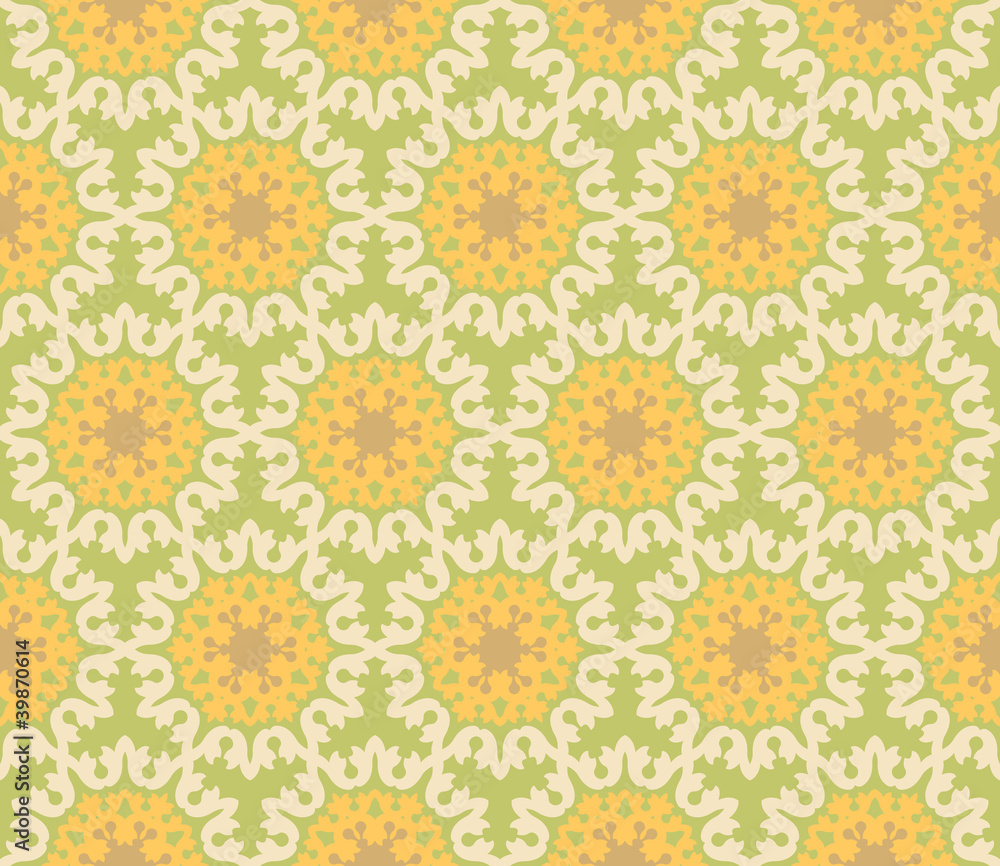 Seamless and elegant Baroque pattern with flowers Seamless and elegant Baroque pattern with flowers