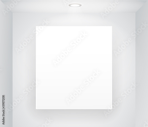 Illuminated board on the wall. Ready for your content