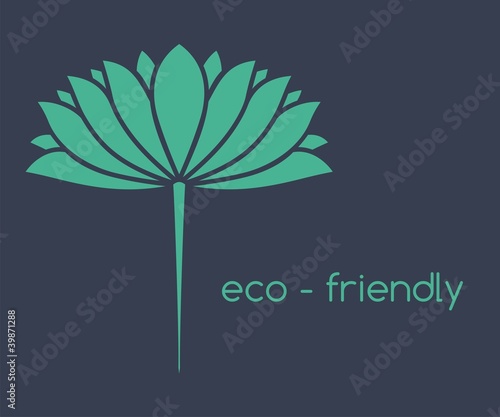 Fototapeta Naklejka Na Ścianę i Meble -  water lily , Eco friendly business logo design