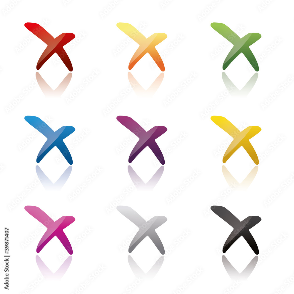 x verbot kreuz wahl unkorrekt zeichen sammlung falsch error vector de ...