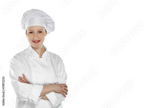 Confident young female chef photo