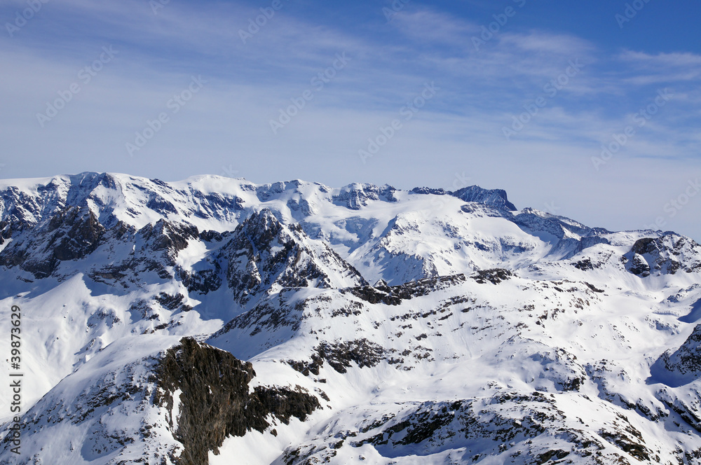 Obraz premium Domaine Les Trois Vallées dans les Alpes