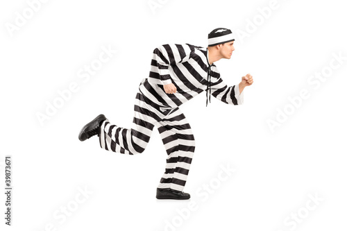 Fotografie Full length portrait of a prisoner escaping